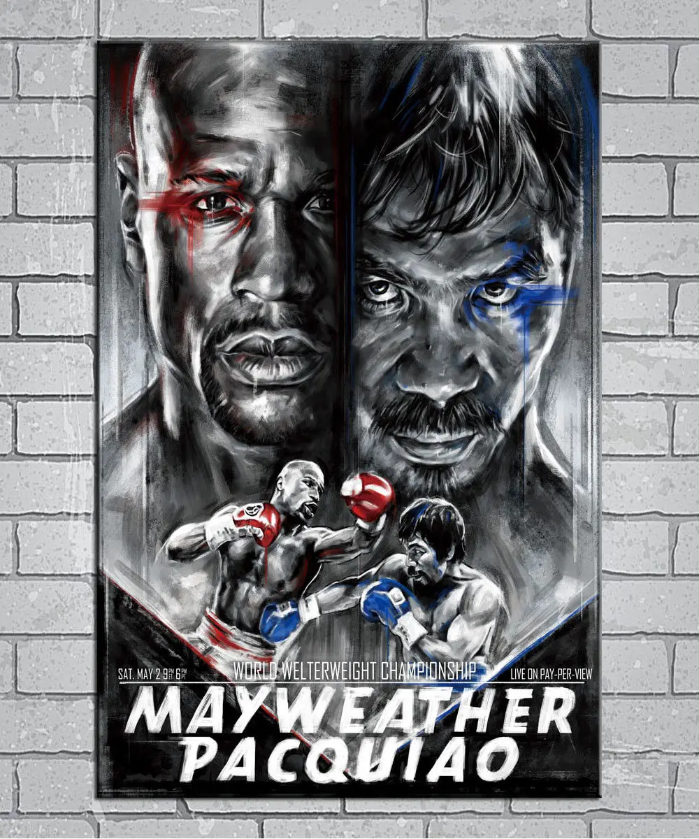 Q0560 плакаты и принты Floyd mayпогода Vs Manny Pacquiao 2015 борьба боксом 24x36 дюймов