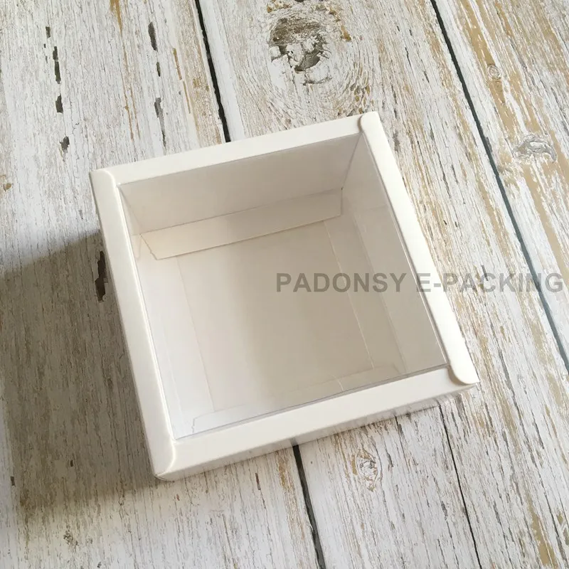 White Clear PVC 20 шт крафт-бумажная коробка прозрачная Обложка из ПВХ Подарочная коробка коробки Paxkaging Малыш обувь упаковочная коробка - Цвет: White Clear PVC