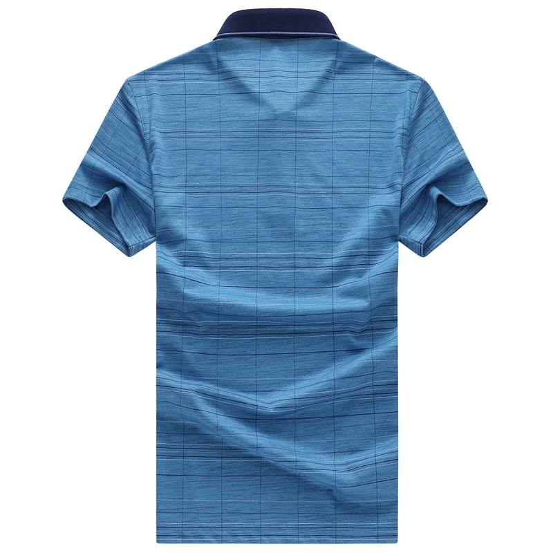 Мужская приталенная рубашка поло с коротким рукавом хлопковая воротником