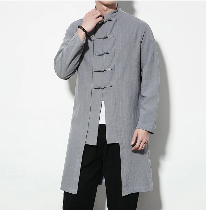 Sinicism Store мужские черные куртки Мужская льняная куртка пальто мужской китайский стиль хип-хоп ветровка размера плюс
