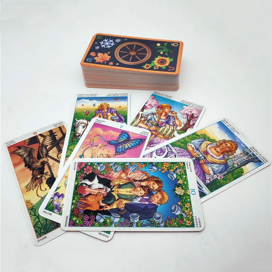 Английское колесо года Tarot палубная карта Game легендарная судьба гадания для