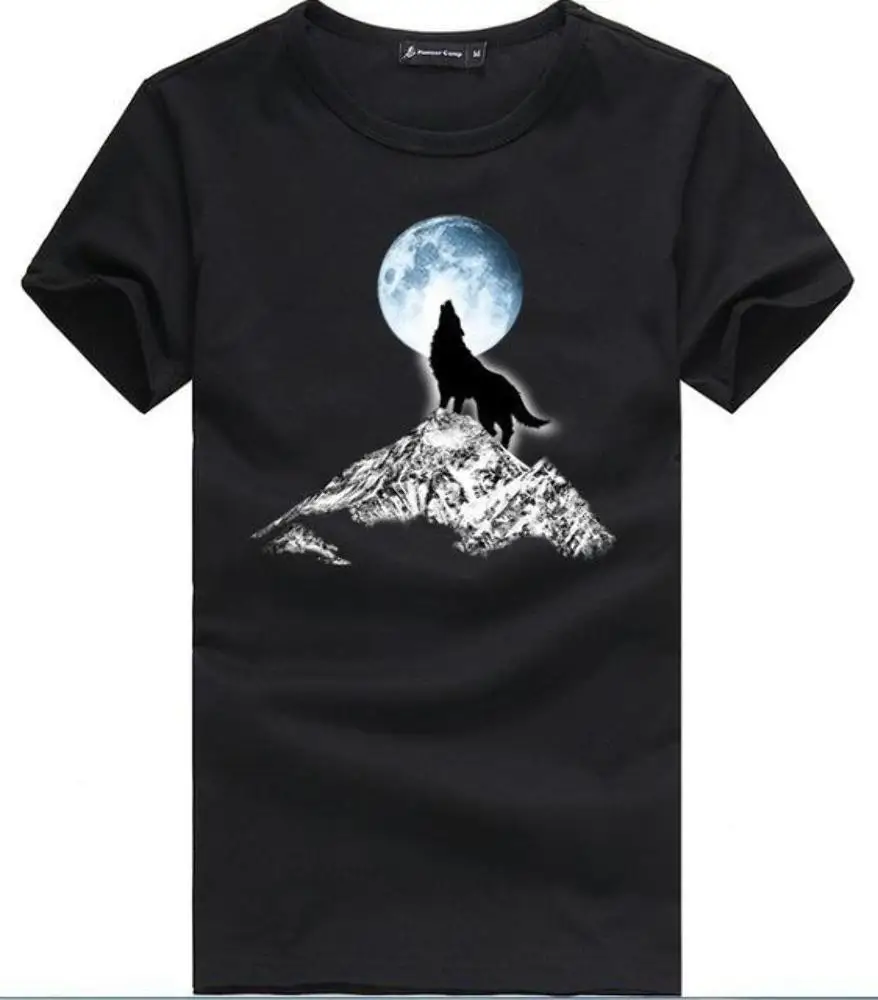 Wolf Design Men's or Women's Casual T-Shirt White/Black/Blue/Grey/Red/Green Cool pride t shirt men Unisex New Fashion | Мужская