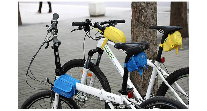 ROSWHEEL 600D полиэстер Открытый MTB дорожный велосипед велосипедная рамка велосипеда Паньер Передняя верхняя труба пакет 1Л велосипед Луч седло сумка