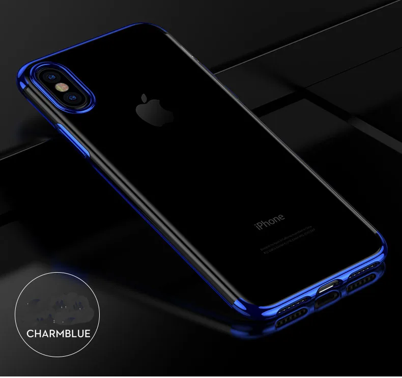 Luxury Transparent Silicon Case for iphone x 6 6s 7 8 plating For iPhone 6S Plus Clear Soft TPU Back cover |