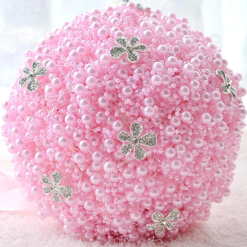 100% элегантный жемчуг ручной работы в стиле пэчворк Свадебный Декоративный букет