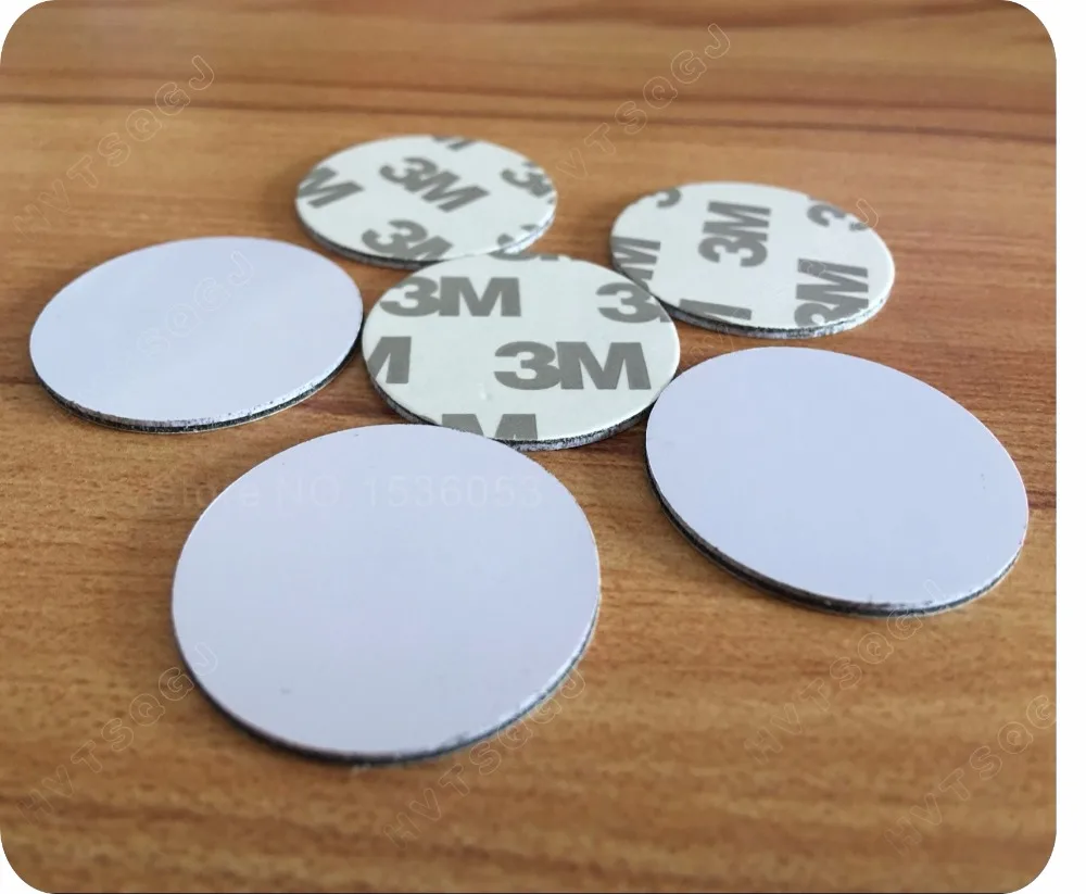 RFID метка диаметром 20 мм em4100 с наклейкой 3M rfid антиметаллическая бирки для монет