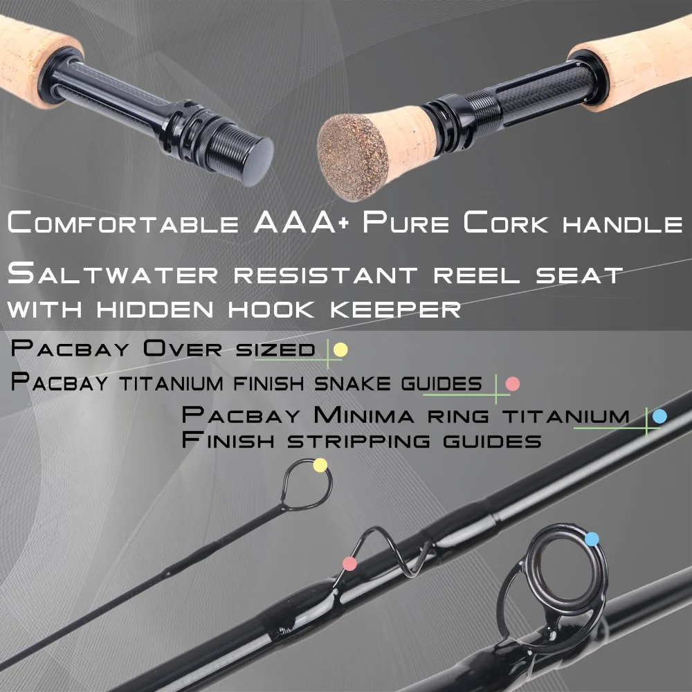 Удочка для рыбалки Maximumcatch 30T + 40T SK Carbon 4 8WT 9FT 4sec быстроходная с трубой Cordura|fly rod