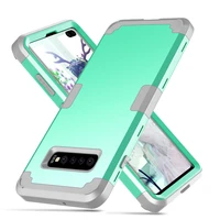 luxury colorful for samsung galaxy s10 plus silicon soft pu 360 degree shockproof solid matte anti knock hybrid armor protection
