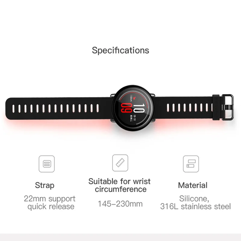 Для amazfit GTR 47 мм спортивный силиконовый ремешок для Xiaomi Huami Amazfit PACE Smart Watch correa Stratos3 |