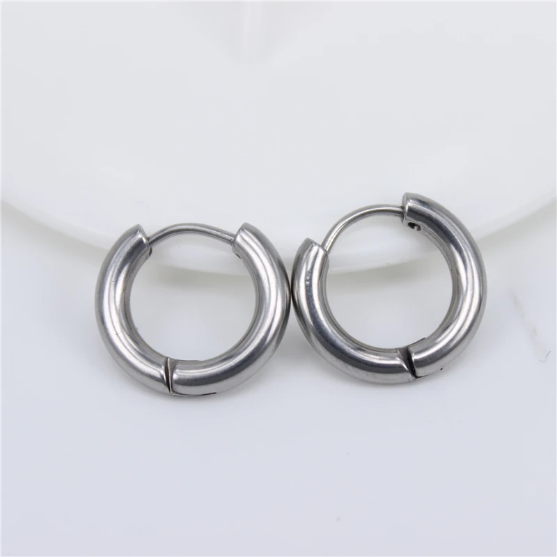 silver color 22mm 16 мм 22 мм 26 мм 31 мм наружный диаметр и 2,5 мм ширина круглая проволока маленькие серьги-кольца для мужчин и женщин и детей LH667 - Окраска металла: silver color 22mm