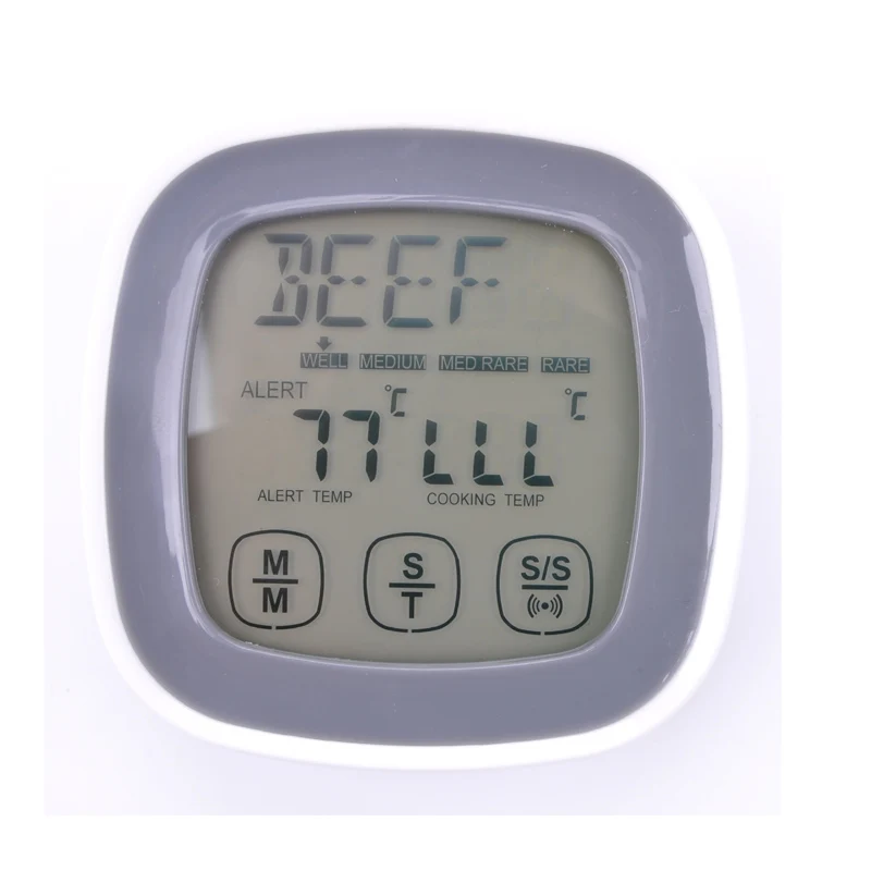 Цифровой сенсорный экран термометр для барбекю еды электронный ленточный зонд