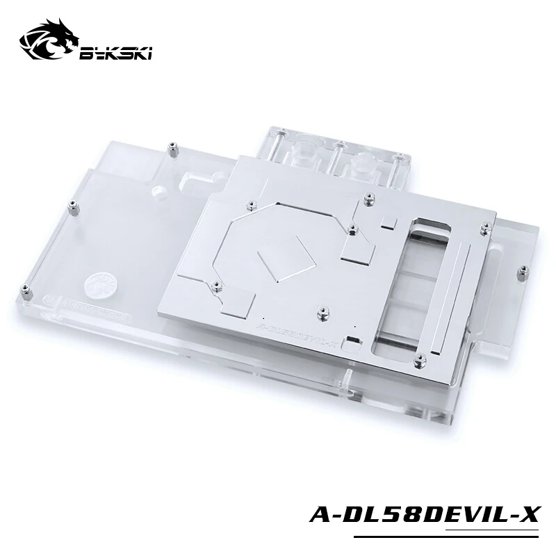 Водный блок BYKSKI для PowerColor RX580 Red DEVIL 8G RX590/видеокарта с полным покрытием