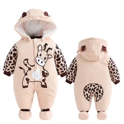 Детский Теплый комбинезон с подкладкой для мальчиков и девочек зимняя одежда