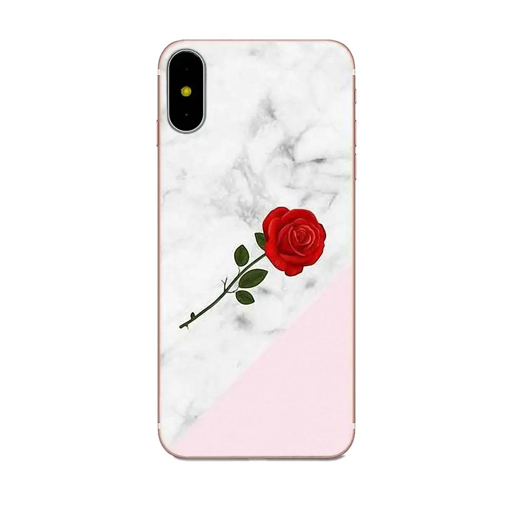 Вертикальный чехол для телефона с белым мрамором и цветами Huawei P8 P9 P10 P20 P30 Mate 7 8 9 10