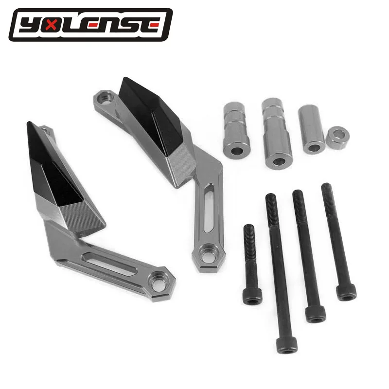 Titanium Защита двигателя мотоцикла CNC алюминиевая крышка защита двигателя Рама велосипеда накладка ползуна для Yamaha MT09 FZ09 2013- MT-09 FZ-09 - Цвет: Titanium