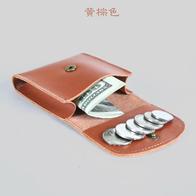 Brown LEACOOL, винтажный, маленький, спилок, кошелек для монет, дешево, сумка для монет, мини, женская, маленькая, для мелочи, сумки, карман, кошельки - Цвет: Brown