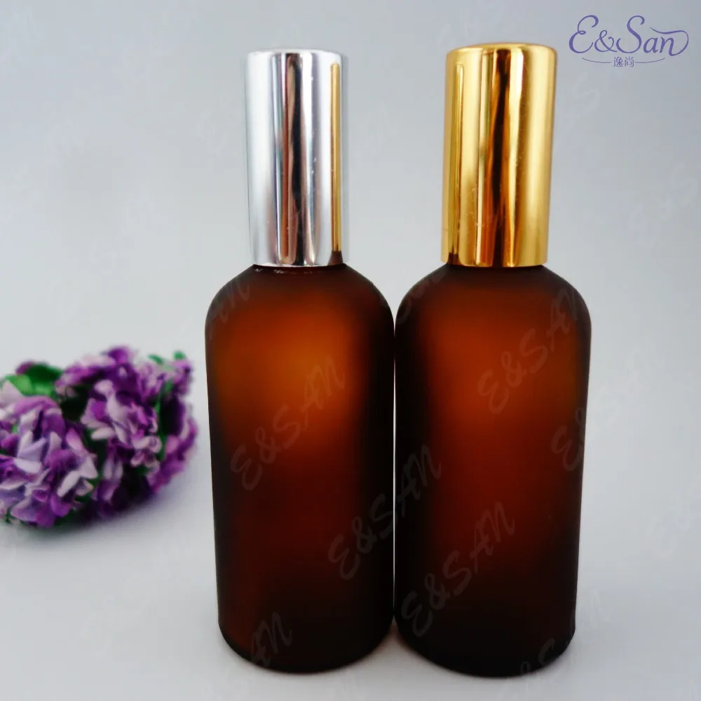 VP08M-100ML большой коричневый цвет круглая глазурь флакон для духов стеклянная