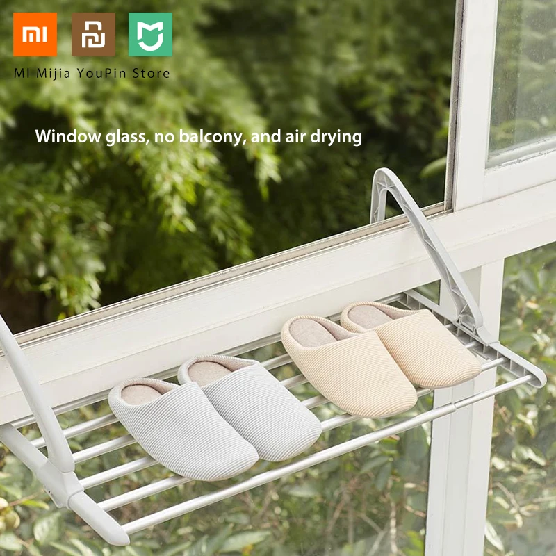 В наличии Xiaomi Mijia Bang Телескопический сушильный сплав PP Материал оправы вешалка
