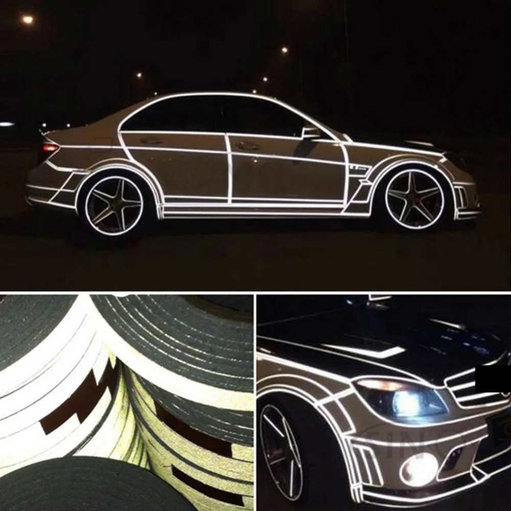 2 см * 5 м суперотражающая яркость автомобиль грузовик флуоресцентная