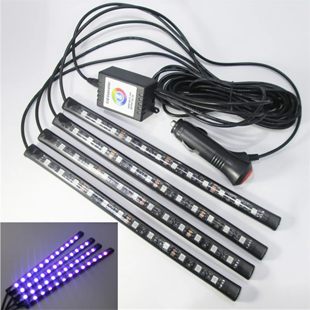 Новый 12 В светодиодный RGB для внутреннего оформления автомобиля USB огни полосы