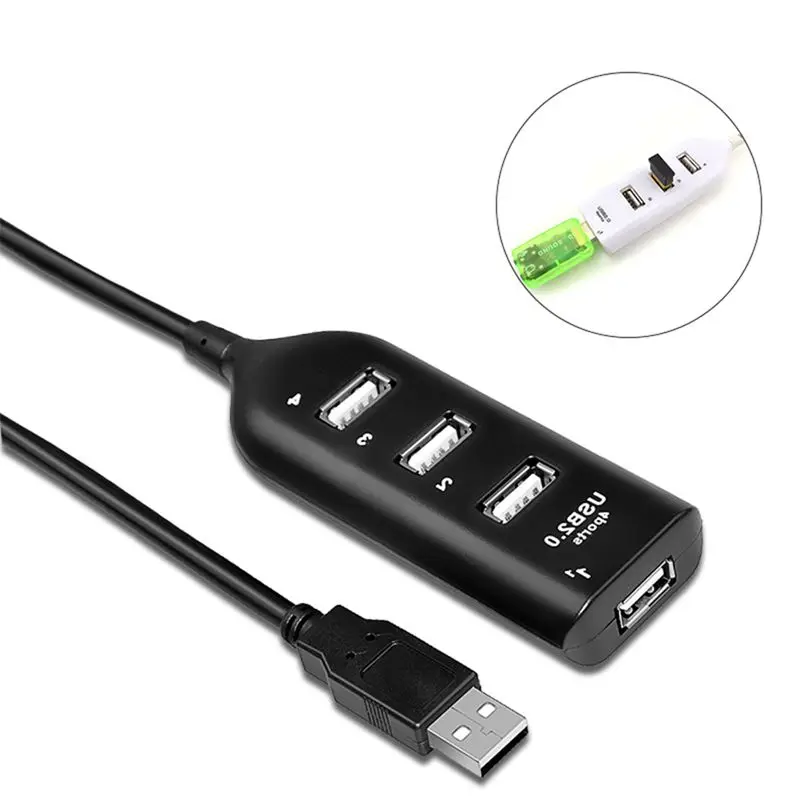 Высокоскоростной микро мини 4 порта 2 0 USB концентратор сплиттер адаптер для