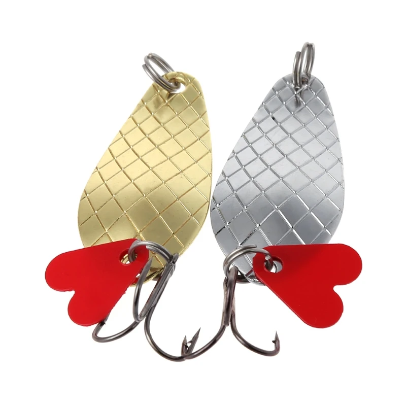 

Toply 3PCS New Fishing Sequin Bait Gold Silver Hook Metal Spoon Lure Hard Spinner Paillette