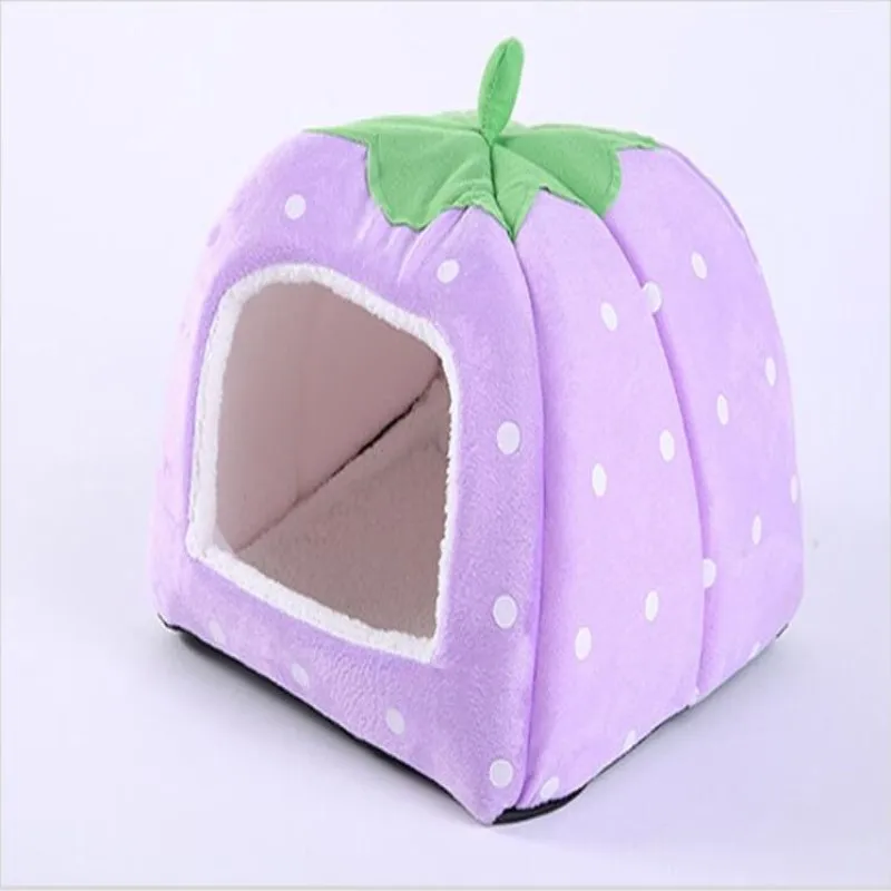 2018 Hot Dog Supplies Soft Strawberry Cave Pet Mats Beds Nest Pets Bed House Cute Kennel Washable Cushion Baskets | Дом и сад