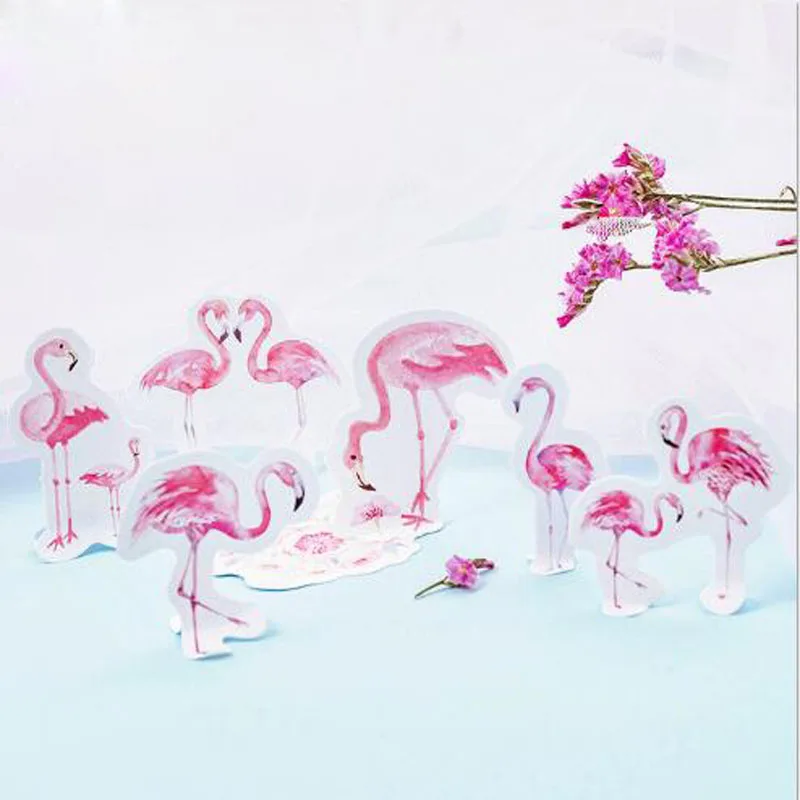 Горячая Распродажа 45 шт./коркор. милый розовый Фламинго мини-Бумажный Стикер