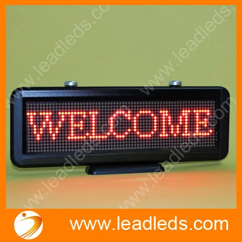 Free shipping 16*64 dots Red Single Color USB Programmable Led Moving Sign Board for car advertising indoor dispalys
