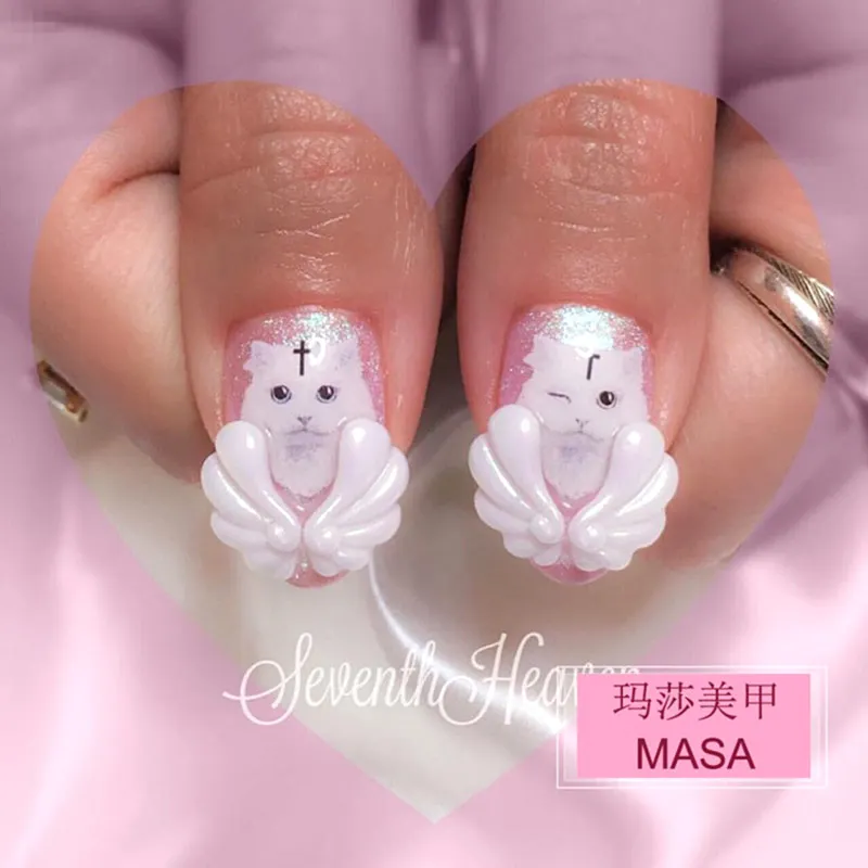 3D форма кошачьей лапы для дизайна ногтей акриловая Форма украшения силиконовые