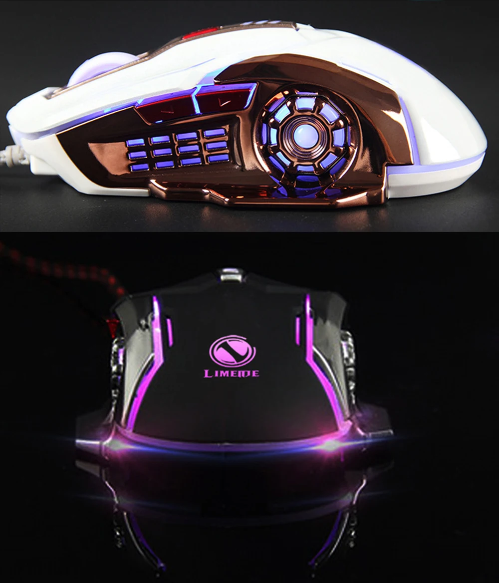 CHUANCHI USB проводной игровой Мышь 7 кнопок 3200 Точек на дюйм Регулируемый Оптический светодиодный компьютер Мышь Мыши для портативных ПК Тетрадь Игры Геймер