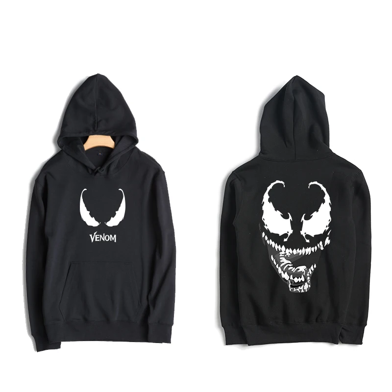 Venom/карнавальный костюм Том Харди в том же стиле; толстовки с принтом; толстовка унисекс; повседневные пуловеры с капюшоном и длинными рукавами; пальто; топы