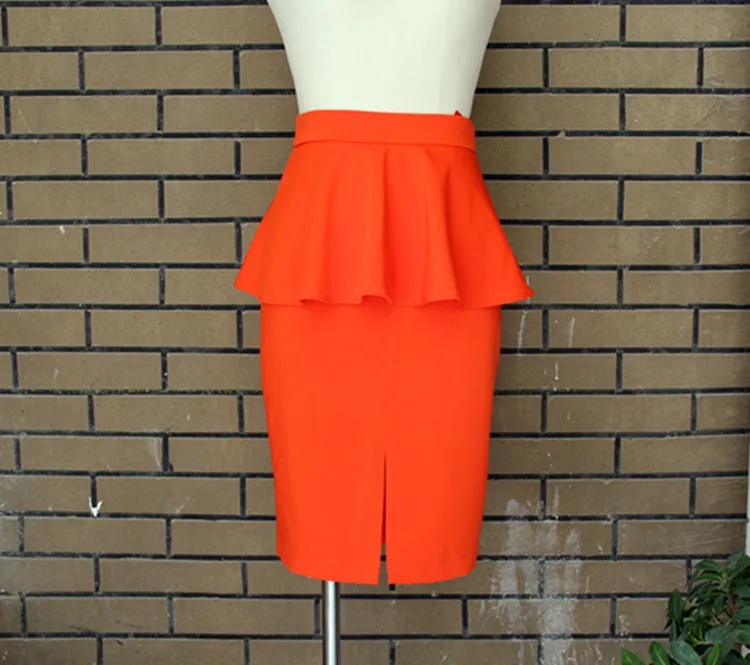 Женская юбка с оборками и разрезом завышенной талией|slit pencil skirt|skirt ladiesfashion skirt |