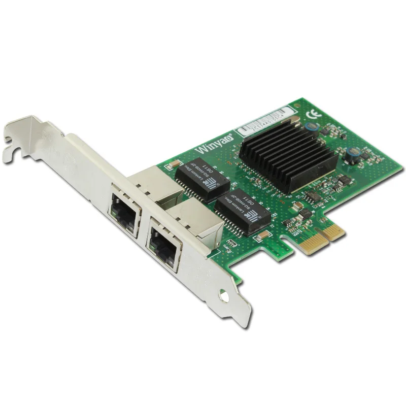 Winyao WY575T2 PCI-e X1 настольный гигабитный Ethernet адаптер с двумя портами сетевая карта