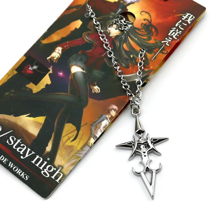 

10 PCS/LOT Fate Stay Night Toys Contract Necklace Saber Tohsaka Rin Unlimited Blade Works Heaven's Feel cosplay pendant