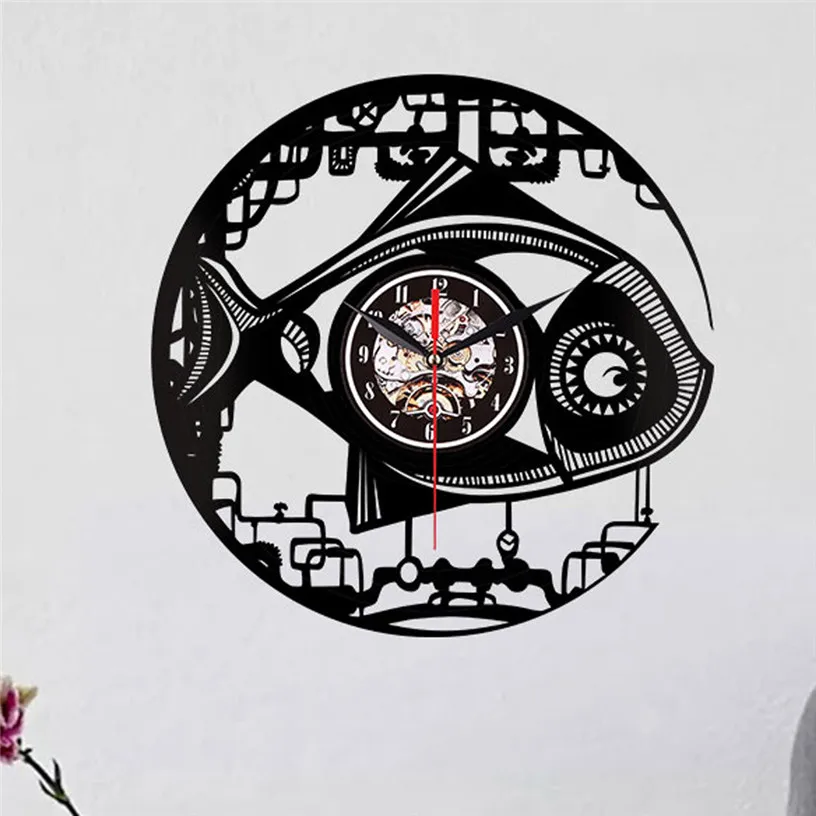 Креативные настенные часы с изображением рыбы Современные стильные бесшумные