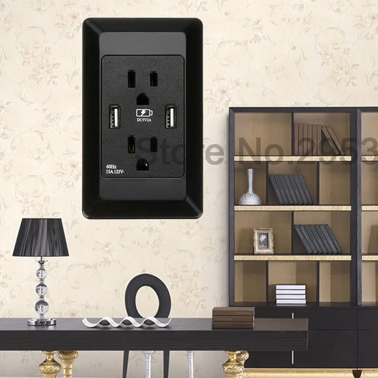 USB зарядное устройство US Plug 2 настенная розетка Панель умная зарядка для iphone samsung