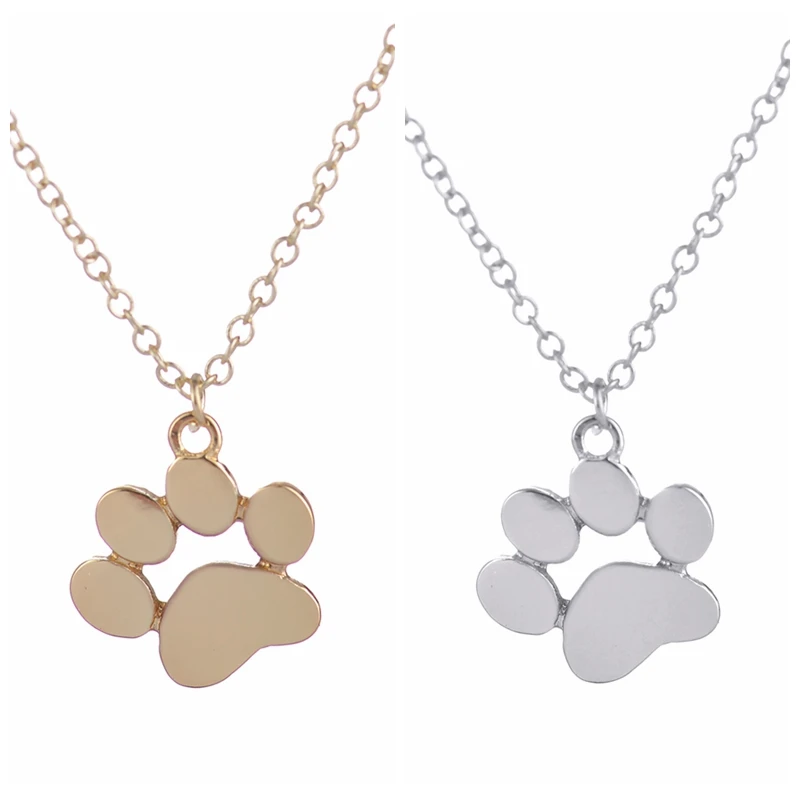 Oly2u Новые ожерелья Цепочки и tassut кошка собака отпечаток лапы животного Jewelry Для