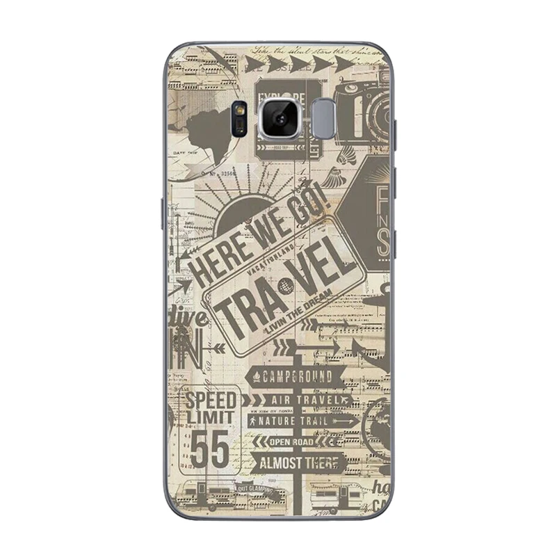 ciciber Phone Case For Samsung Galaxy S10 S10+ S10e S9 S8 S7 S6 S5 Note 10 10+ 8 9 5 Edge Plus Cover Soft TPU World Map Funda |
