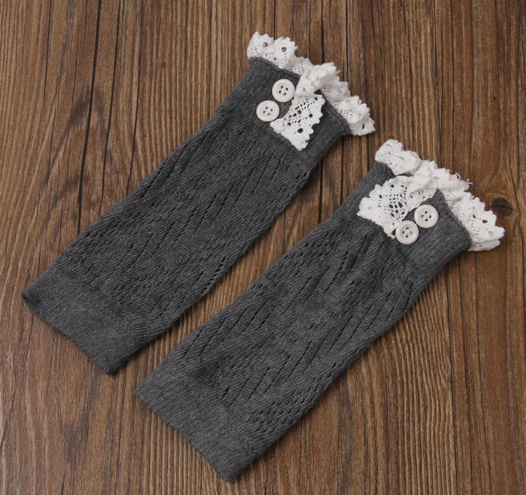 1 пара новые мягкие зимние теплые детские модные вязаные кружевные гетры для