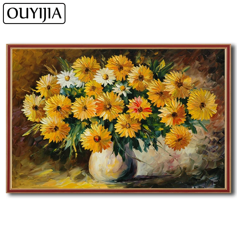 OUYIJIA 5D DIY алмазное Рисование Подсолнечник Цветы фрукты Растения квадратные