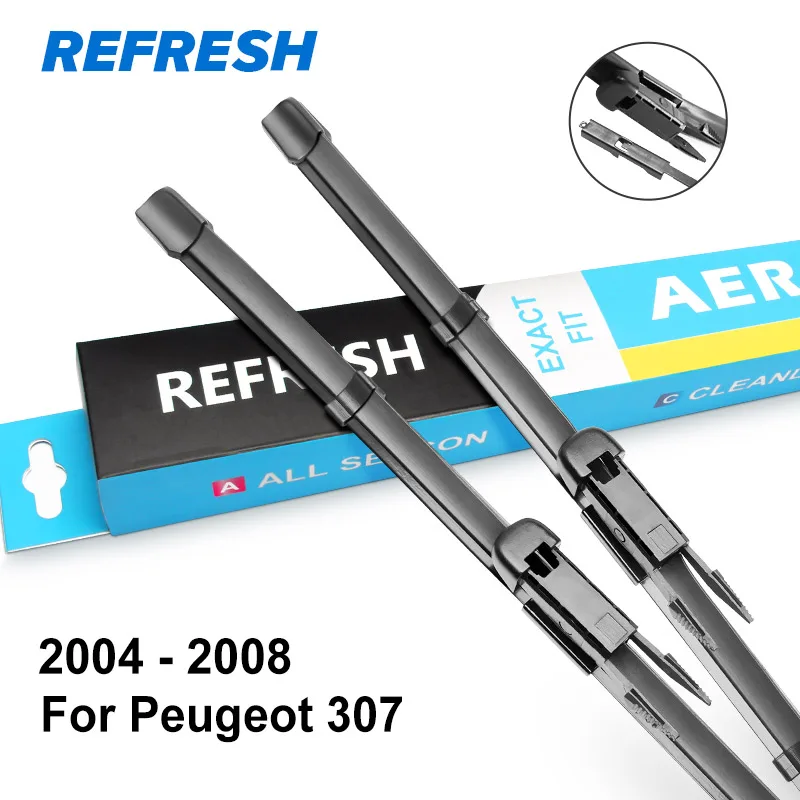 2004 - 2008 Обновить лезвия стеклоочистителей для Peugeot 307 Fit Hook Arms / Pinch Tab Arms 2000 2001 2002 2003 2004 2005 2006 2007 2008 - Цвет: 2004 - 2008
