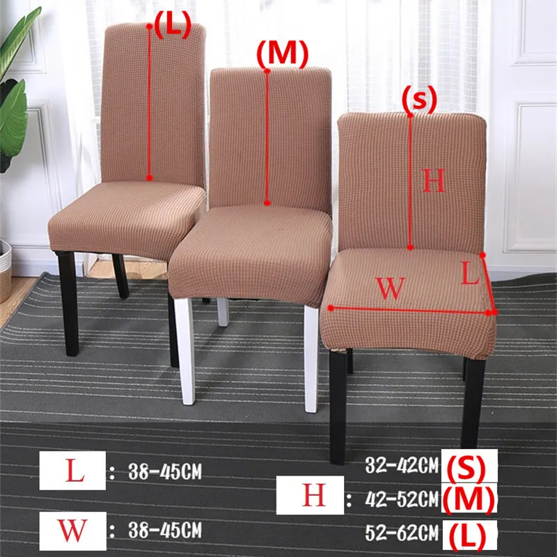 New Colorful Chair Cover Dining Seat Protector Covering For Kitchen Plain Color Covers 2pcs/set Stretch Wedding Case | Дом и сад