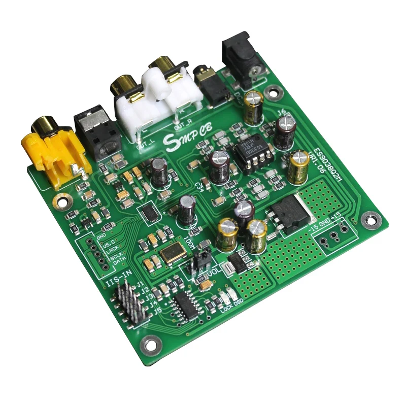 Новый ES9038 Q2M DAC DSD декодер поддержка IIS 384 кГц коаксиальный волоконный DOP для