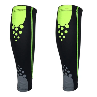 Black Green 1 пара Спортивная поддержка икр баскетбольные футбольные гетры для бега дышащий тёплый наколенники гольфы гетры щитки - Цвет: Black Green