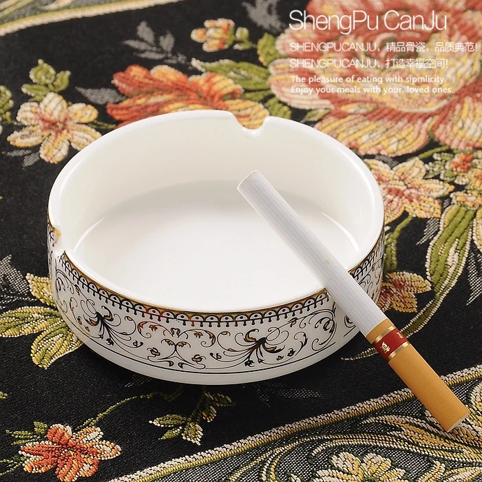 Quality bone china ashtray ceramic ash tray dinnerware home decor for table decoration | Дом и сад