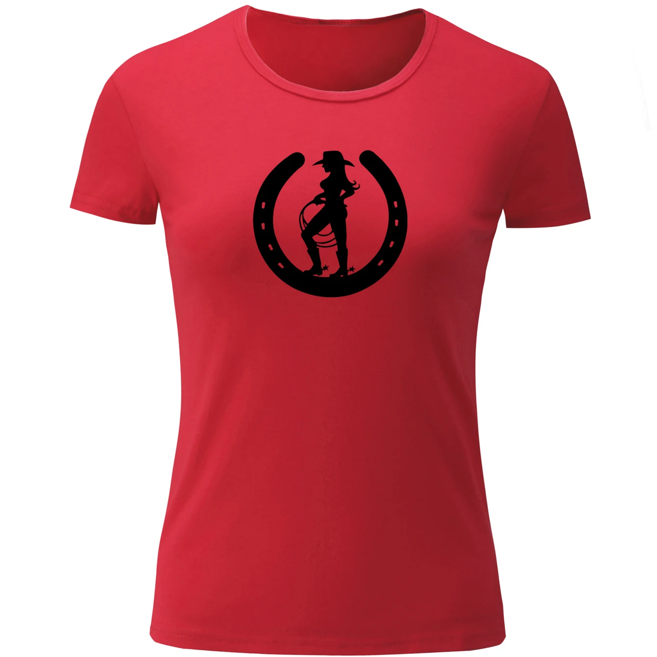 IDzn уличный стиль ковбойская одежда Подкова футболка с коротким рукавом женская