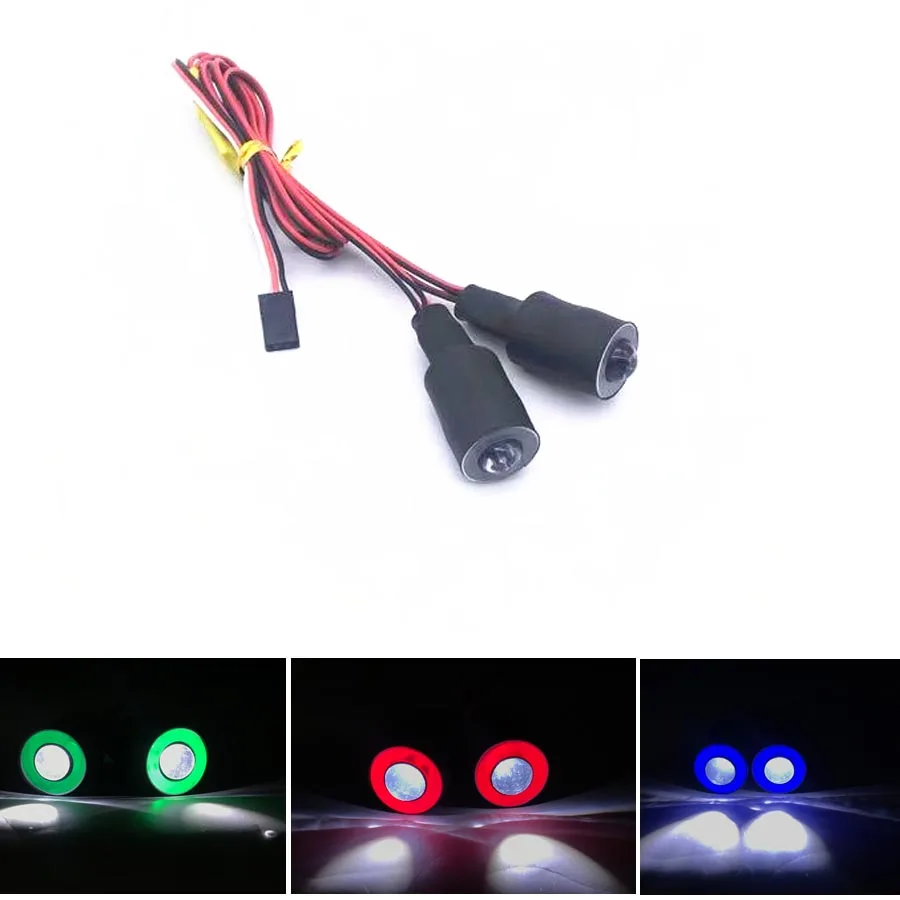 

Red/Blue LED Lights Headlight for 1/10 RC Rock Crawler Axial SCX10 D90 Body Shell