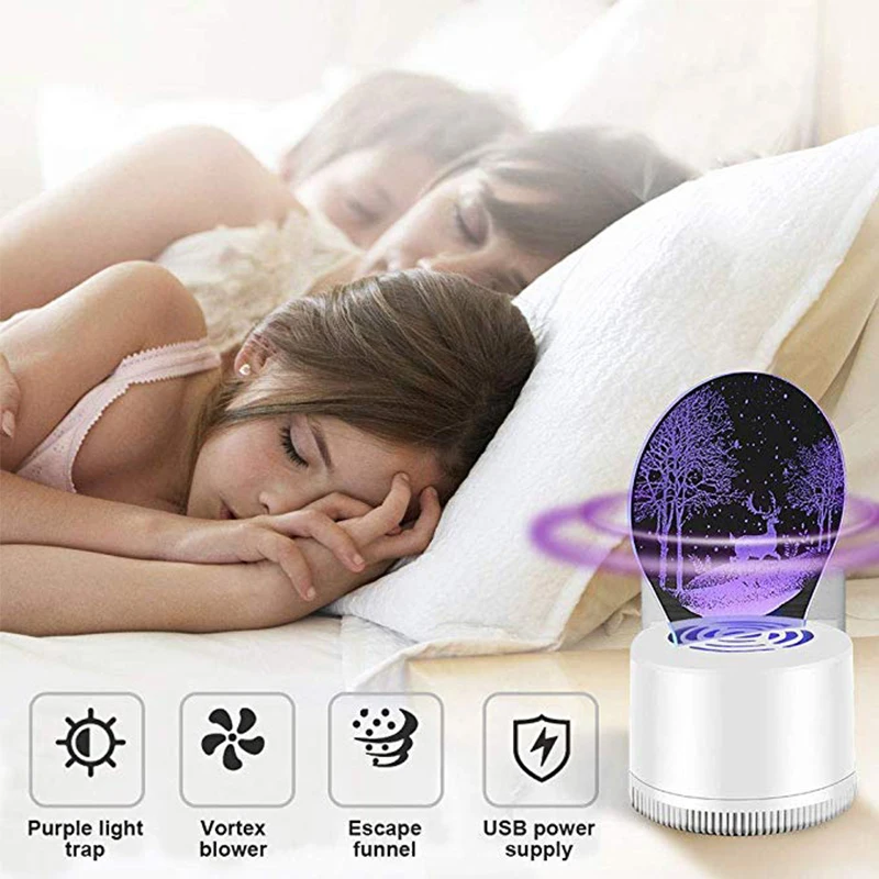 Светодиодная лампа ловушка GLE Zapper лампы ловушки для комаров USB электрическая