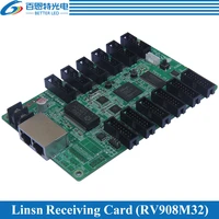 linsn rv908rv908m32 led display control system receiving card support static 12 14 18 116 132 scan work with ts802d